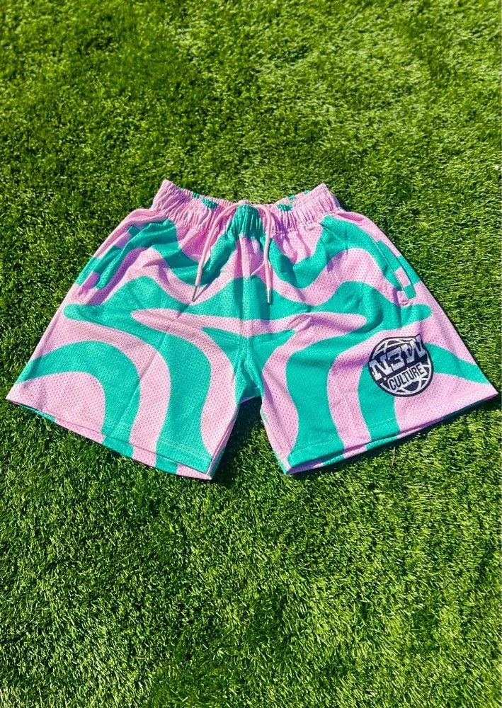 Kryptic Pink & Green Shorts