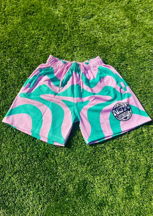 Kryptic Pink & Green Shorts