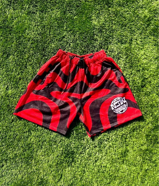 Kryptic Red & Black Shorts