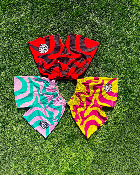 Kryptic Red & Black Shorts